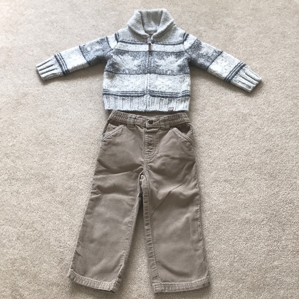 Canadiana Sweater and Pants Outfit Boys 2T
